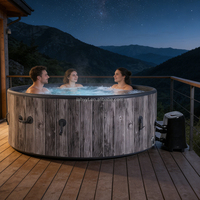 Hailebao Tragbarer Aufblasbarer Runder Kinder-Spa-Pool mit Heizfunktion 220V PVC-Material Wasserdicht für Außen- und Innenbereich