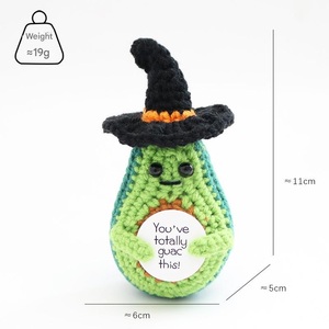 Muñecos de Ganchillo Hechos a Mano, Lindos Muñecos de Aguacate para Halloween, Decoraciones de Muñecos de Dibujos Animados Tejidos a Crochet - Product Image 5