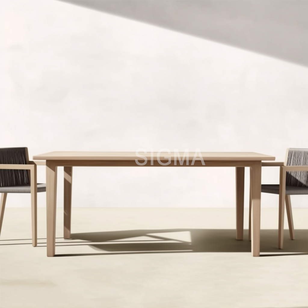 Sigma Customized Size Round Teak Table Furniture Wooden Garden Furniture