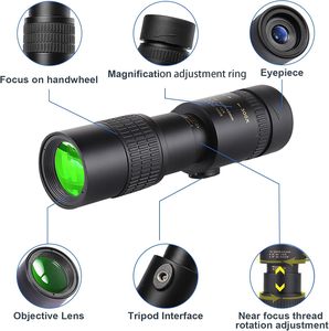 Lente BAK4 & FMC ad Alta Potenza per Concerti, Birdwatching, Osservazione delle Stelle, Monocolo Zoom 10-300x40, Lente Teleobiettivo per Telefono - Product Image 3