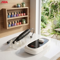 JD101HB Ponceuse à ongles en plastique rechargeable avec moteur brossé, faible bruit, haute vitesse, portable, professionnelle US/EU