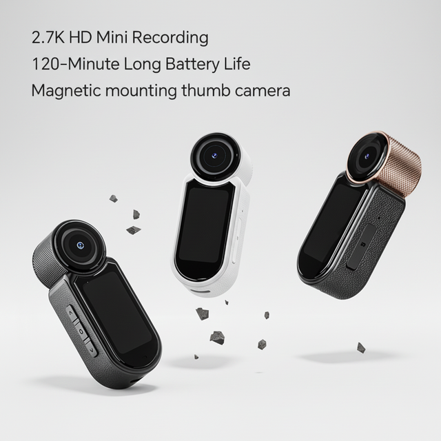 1080P 4K HD 12MP Mini Smart Thumb Camera WiFi Baby & Pet Monitoring with Wide Angle and App Control