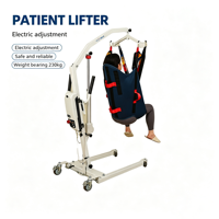 Lève-personne électrique robuste et réglable pour la mobilité des patients, idéal pour le transfert et la rééducation à domicile ou en milieu hospitalier