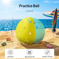 Balles de pickleball prêtes à être expédiées, logo personnalisé, rotomoulées en PE, 40 trous, 74 mm, 26 g, pour entraînement en intérieur et en extérieur