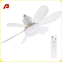 Ventilador de Techo LED Inalámbrico Moderno de 6 Aspas con Control Remoto y Luz Regulable de 220V, Compatible con Iluminación para Hogar y Oficina
