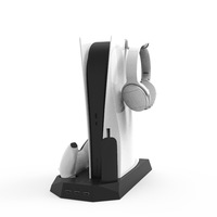 Support de refroidissement pour console de jeu AOMIOU pour PS5, chargeur de manette pour PS5, 2 ventilateurs de refroidissement pour console numérique PS5