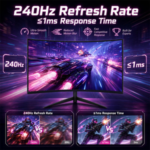 Écran de <span class=keywords><strong>PC</strong></span> <span class=keywords><strong>gamer</strong></span> 27 pouces FHD 240 Hz, dalle IPS ultrafin, temps de réponse de 0,1 ms, compatible FreeSync, filtre anti‑lumière bleue, socle inclus, OEM, nouveauté, boutique d’esports - Product Image 3