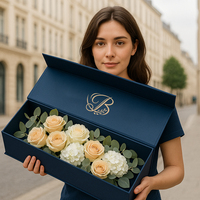 Boîte d'emballage pliable personnalisée pour fleurs fraîches, recyclable, de haute qualité, vente en gros, OEM, best-seller