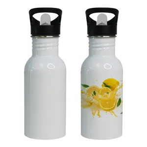 500 ml weißer individuell bedruckter großhandel Sublimationsdruck einfarbiger edelstahl-Canteen 600 ml edelstahlbecher