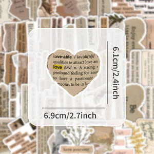 50 Uds. Hojas de pegatinas en inglés inspiradoras Retro vinilo promocional personalizado Waterpoof Laptop teléfono Nostalgia pegatinas motivacionales - Product Image 5