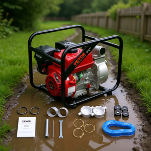 Bomba de agua a gasolina Vevor de 7Hp, 2 en 1, portátil, para transferencia de agua, para riego de jardines y granjas - Product Image 2