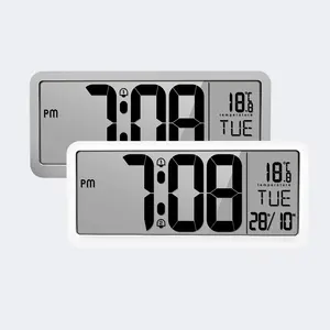 นาฬิกาติดผนังดิจิตอล LCD ตั้งโต๊ะแสดงวันที่และอุณหภูมินาฬิกาโรงเรียน