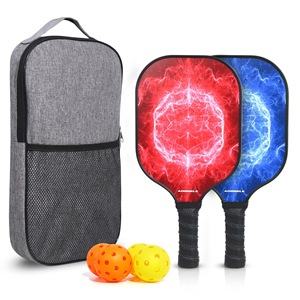 Nhà Máy Trực Tiếp Pickleball Bộ 2 Vợt 4 Quả Bóng Một Túi Sợi Thủy Tinh UV In Ấn 16Mm Độ Dày Xách Tay USAPA Chứng Nhận - Product Image 5