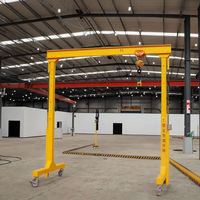 Grue à portique mobile électrique à poutre simple, best-seller, 0,5 tonne, 1 tonne, 2 tonnes, 5 tonnes, moteur PLC