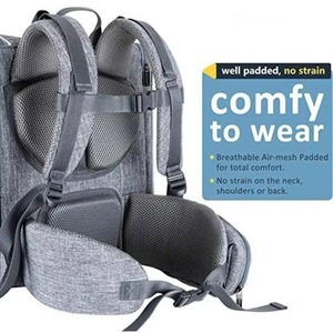 Free Sample Ergonomic Design <b>Cat</b> Travel <b>Backpack</b> <b>Carrier</b> for Medium <b>Cats</b> and Small Dogs with Magic Straps bag - Product Image 5