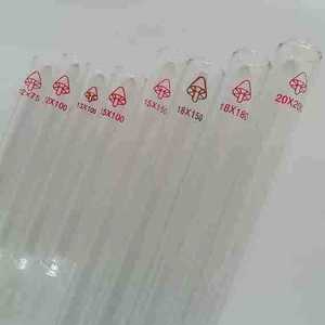 Tubos de ensayo de vidrio marca Mushroom de 13x100 mm para cultivo bacteriano - Product Image 1