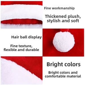 Christmas Decorations Thickened Turn-Up Colorful Adult Party Dress-Up Short Plush Hat Q9-B - Product Image 4