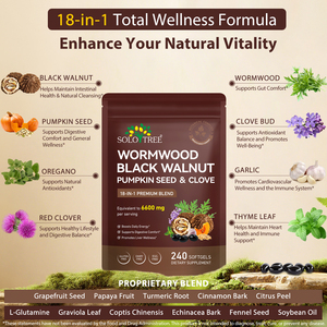 ซอโลทรี แคปซูลนิ่มสารสกัดจากบอระเพ็ด วอลนัทดำ และกานพลู 240 แคปซูล 18 in 1 อาหารเสริมจากเปลือกวอลนัทดำเพื่อสมดุลการย่อยอาหาร - Product Image 3