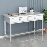 Établi de bureau et tiroir en acier inoxydable 304 de conception moderne pour le bureau et l'hôpital Établi d'atelier de laboratoire informatique