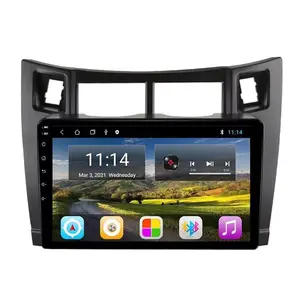 9 "Android 12 Auto 2 Din Stereo Carplay Multimedia Touchscreen Autoradio Android-Speler Voor Toyota Yaris 2005 ~ 2011