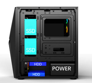 Boîtier pour ordinateur Gamer, tour moyenne, en verre trempé, avec bande ARGB et ventilateurs - Product Image 5