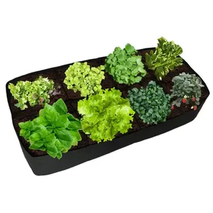 Lit de légumes surélevé divisé en tissu feutre lit de plantation surélevé carré conteneur de plantation sac de culture pot de plantation - Product Image 1