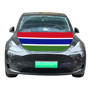 La bandera de la cubierta del capó del coche Nacional De <span class=keywords><strong>Gambia</strong></span>, bandera de la cubierta del motor del coche, venta directa de fábrica de tela elástica personalizada al por mayor - Product Image 3