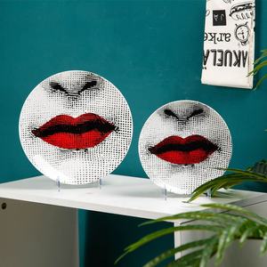 Assiette décorative de style nordique à vendre, assiette suspendue, 8 pouces, assiette en céramique vintage européenne - Product Image 4