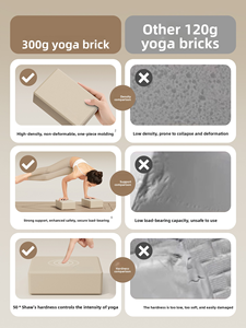 Blocs de yoga en mousse EVA écologiques personnalisés avec logo, haute densité, type à coins arrondis pour la remise en forme, le Pilates et l'exercice - Product Image 5