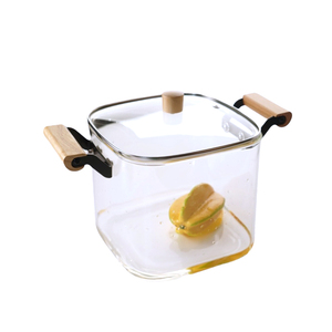 Olla de vidrio de borosilicato resistente al calor para cocinar sopa y guisos en cocinas profesionales - Product Image 1