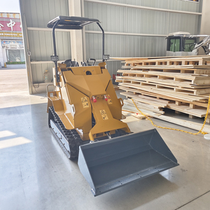 Ce/Epa 5 <b>Small</b> Garden Track Mini Skid Steer With Auger Bucket Snow Plow Trencher - Product Image 4