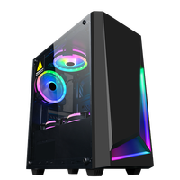Boîtier d'ordinateur de jeu ATX de haute qualité OEM, en plastique, avec LED, tour de boîtier d'ordinateur de jeu
