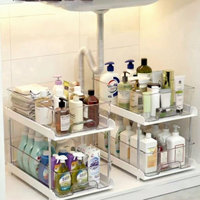Organiseur multifonction QS3C de haute qualité pour la maison et la cuisine, tiroirs de rangement, organisateurs sous l'évier à 2/3 niveaux, étagères de rangement