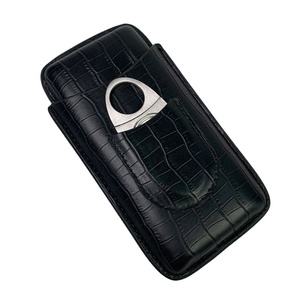 Étui à cigares portable de luxe givré style pastoral avec coupe-cigares intégré pour cigares et cigarettes – Offre spéciale - Product Image 6