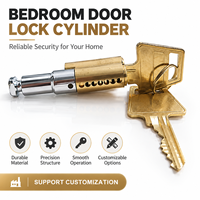 Serrure à mortaise de remplacement à cylindre à goupilles en laiton pour porte, coffre de rangement, boîte à outils, clé passe-partout, Grade 1 ANSI, finition brossée, OEM ODM, approvisionnement en gros