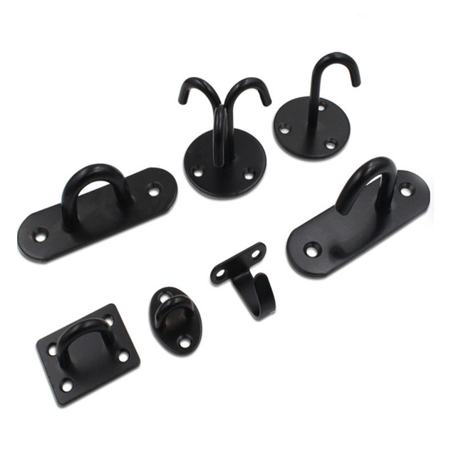 hanging projector screen Black stainless steel top-mounted hook lantern hooks ceiling load-bearing top hooks