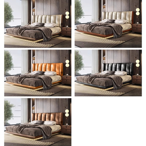 Base de <span class=keywords><strong>Cama</strong></span> Moderna de Lujo de Alta Gama, Tapizada y Suave, Tamaño King, Base de <span class=keywords><strong>Cama</strong></span> Flotante <span class=keywords><strong>Suspendida</strong></span>, Ligera, Estilo Hotel, en Venta - Product Image 4