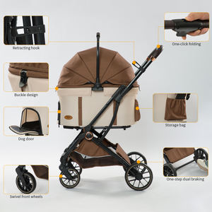 Poussettes <span class=keywords><strong>pour</strong></span> animaux de compagnie 3 en 1 bon marché Poussettes amovibles <span class=keywords><strong>pour</strong></span> chiens de petite taille et de taille moyenne 15kg - Product Image 4