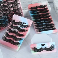 Faux cils en vison synthétique, marque privée, avec cils en soie et faux cils en soie synthétique