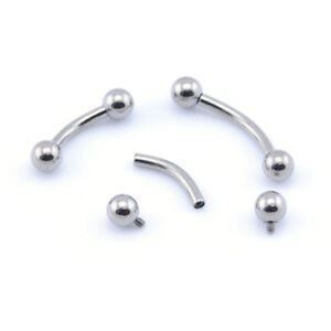 Hot Sales Simple <strong>Style</strong> G23 Body <strong>Piercing</strong> Jewelry Internally Threaded Titanium Curved Barbell