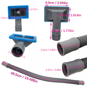 Évier de cuisine universel anti-odeur à cuve unique 110 mm en acier inoxydable 201 avec raccord de tuyau flexible en plastique et trop-plein lisse - Product Image 3