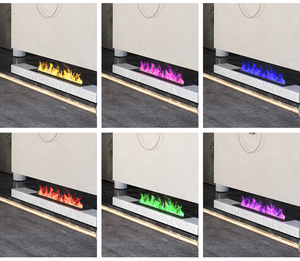Chimenea Eléctrica Interior Moderna Personalizable con Control Remoto, Vapor de Agua, LED que Cambia de Color, Humidificador de Pared con Efecto de Llama - Product Image 4