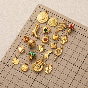 Zooying DIY Chaîne de base ample en acier inoxydable plaqué PVD Collier à breloques en or 18 carats "Love Life Series" Collier de perles - Product Image 3