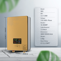 Chauffe-eau électrique instantané 110-127V 3.5KW avec contrôle numérique de la température, mural, pour usage familial, camping-car, hôtel, garage, chauffage rapide
