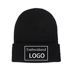 Vente en Gros de Nouveaux Bonnets d'Hiver Tricotés pour Hommes avec Logo Brodé et Chaud - Product Image 1