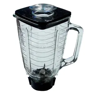 5 Cups Vierkante Top 6 Stuks Compleet Blender Vierkante Glazen Pot Met Deksel Blade En Base Deel Voor Ostar 4655 juicers