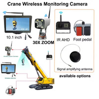 Caméra de surveillance arrière sans fil HAOXING pour tours de grande hauteur, zoom 30X, vision nocturne, HD 1080P, écran 10 pouces, commande par touches, 12V-24V