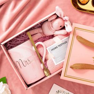 Ladies' Lovely Luxury Recyclable Ceramics <b>Cup</b> Towel Gift Set Personalized New Year Christmas Weddings Best Seller - Product Image 4