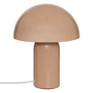 LAMPE CHAMPIGNON EN ACIER BEIGE D 20CM H 24.5CM - Product Image 1