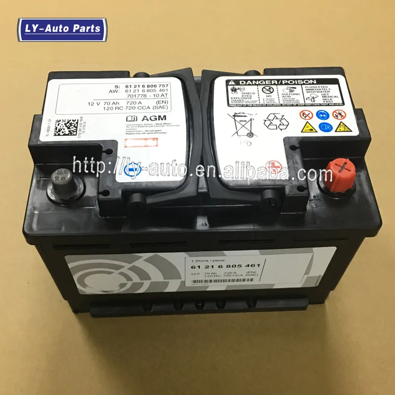 Bateria iniciante 61216805461 12v 70ah 720a, para bmw e81 e87 e60 f10